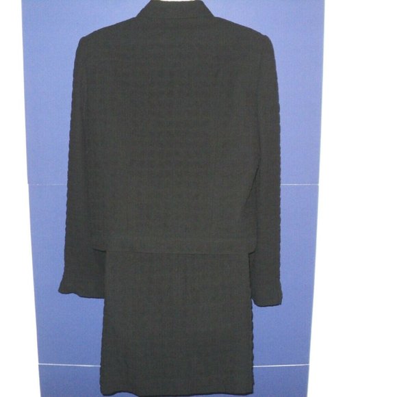 Forwear Skirt Suit Size 10 Black Quilted Look - Picture 3 of 7